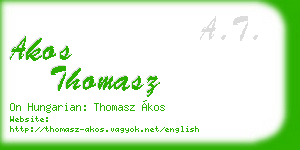 akos thomasz business card