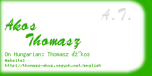 akos thomasz business card